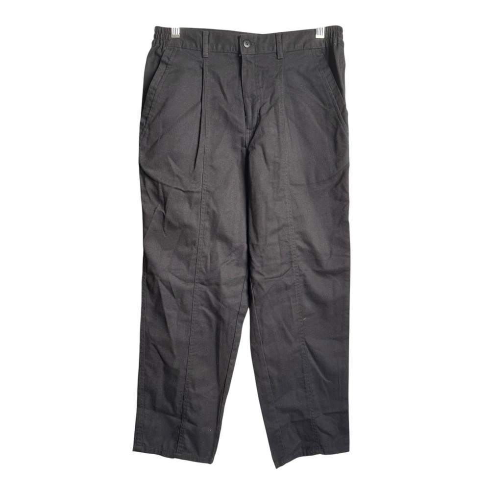 Apparatus Pleated Front Chino Uniform Pants Boys Size 14 Husky Black NWOT